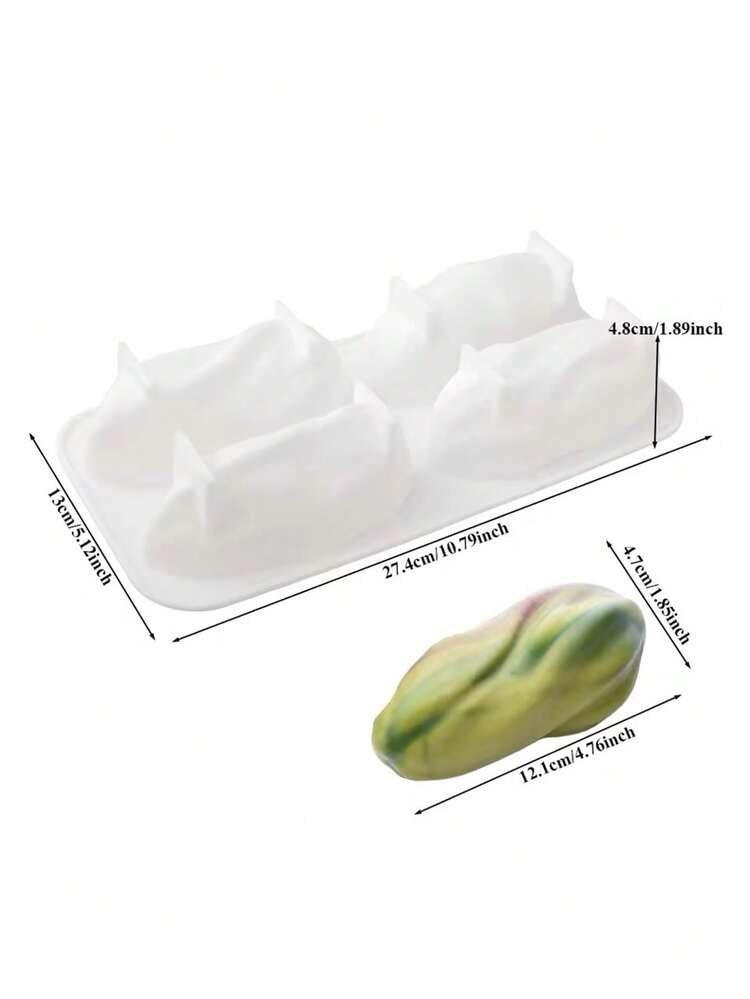 Khuôn silicon 4 ngăn đựng sô cô la, khuôn bánh mousse hình hạt dẻ cười, dụng cụ làm bánh nhà bếp cho các món tráng miệng, bánh kẹo tiệc tùng, đồ dùng làm bánh. - Xem 8