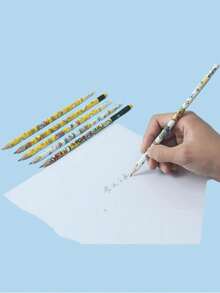 12pcs Creative Funny Cartoon 2B Wooden Pencils With Erasers, Suitable For Back To School, Students - Multicolor - View 9