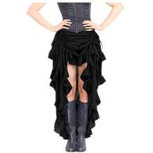 Vintage-Stil unregelmäßiger Rock, Unterrock, Rollenspiel-Kostüm, Bühnenaufführung Outfit, Cosplay-Outfit - Schwarz - Übersicht 3