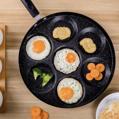 قدر لإعداد البان كيك سعة 7 أكواب مع قالب للوافل، مصنوع من سبيكة الألومنيوم المقاوم والقوي، مناسب لإعداد البان كيك الطرية والوافل والبان كيك الرقيقة، مثالي للاستخدام المنزلي والمطاعم