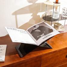 Soporte acrílico transparente para libros, adecuado para libros abiertos y cerrados, revistas, libros de texto - transparente - Ver 6