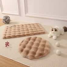 1pc Pet Plush Winter Warm Thick Durable Cushion Mat, Dog Cat Sleeping Blanket - Multicolor - View 12