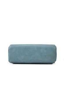 Bolso de hombro para mujer, bolso bandolera de correa ancha para mujer, bolso de hombro ligero, bolso de mano minimalista para uso diario, bolso bandolera minimalista para viajes, bolso de viaje casual elegante con correa ajustable, bolso de vacaciones, bolso de hombro diario - Azul - Ver 6