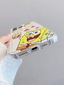 SpongeBob SquarePants 1pc Fashionable Creative Cartoon SpongeBob Jellyfish Star Pattern Perforated Airbag Shockproof Phone Case Compatible With Samsung/Compatible With IPhone 17/16/15/14/13/12/11 Pro Max/12 Pro/14 Plus And Other Models - Multicolor - View 5