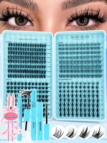 Bộ mi giả D-Curl Flare 2320/640/400 sợi, bao gồm keo, chất làm kín, nhíp, phù hợp cho người mới bắt đầu, mi giả dày và bồng bềnh, thích hợp cho nhiều kiểu trang điểm, giúp mi trông dày và mềm mại, tăng thêm vẻ quyến rũ cho đôi mắt, bền lâu, thiết kế dạng tách rời dễ sử dụng, phù hợp cho sử dụng hàng ngày, đám cưới, hoạt động ngoài trời, du lịch, tiệc tùng, lễ hội âm nhạc và các dịp khác, món quà lý tưởng cho bạn bè nữ. - màu đen - Xem 10