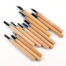 3/6/12 Pcs Wood Carving Chisel Tool Set, Boxed Professional Manual Wood Carving Chisel Knife Tool Kit, Suitable For Basic Detail Carving, Includes Various DIY Tools, Ideal For DIY Craft Sculpture, Woodworking Beginners And Experts - Carving Knife - View 7