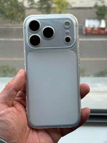 极简透明亮面摄像头保护手机壳，兼容 17 Pro Max、17 Pro、17 Air、16 Pro Max、15、14、13 Pro Max，磨砂透明后盖 - 無色 - 查看 7