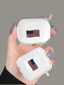 适用于第四代/第三代/第二代的镶钻美国国旗图案耳机保护套 - 耳机套 - 無色 - 查看 5