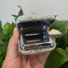 1 chiếc gạt tàn mini đính đá lấp lánh, gạt tàn sang trọng đính đá lấp lánh có nắp, gạt tàn di động dùng trong xe hơi, gạt tàn thuốc lá dễ thương, gạt tàn lấp lánh, thích hợp cho gia đình, văn phòng, du lịch, quà tặng cho nữ, nhỏ gọn, dễ vệ sinh, thích hợp cho lễ hội âm nhạc, lễ hội hóa trang, Giáng sinh, Halloween, Ngày Valentine. - gạt tàn thuốc - Xem 8
