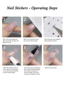 3/6张可爱花朵美甲贴纸雏菊花卉美甲贴花可爱春季美甲 - 彩色 - 查看 3