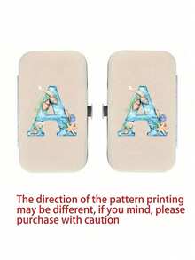 7件套海洋元素字母印花旅行美甲工具套装，大容量美甲收纳盒，饰有波点蝴蝶结字母A-Z，不锈钢工具，超锋利防溅指甲钳套装，经典设计剪刀盒，适合户外、旅行、外出、寄宿学校和居家使用。可作为生日礼物、返校礼物、母亲节礼物、复活节礼物、斋月礼物和婚礼配饰。 - 彩色 - 查看 11