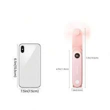 Mini ventilador de mano, ventilador recargable por USB, ventilador eléctrico portátil y plegable, ventilador con pantalla LED, se puede usar como linterna, adecuado para escritorio, oficina, dormitorio, viajes al aire libre, camping, dormitorio, regalo del Día de la Madre, regalo del Día del Padre - Multicolor - Ver 11
