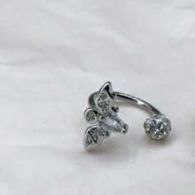 朋克风蝙蝠唇环 - 白色 - 查看 5