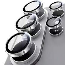 适用于三星 Galaxy S26 Ultra/S25/S24/S23/S22 Ultra Plus FE /A05S/A06/A14/A15/A16/A24/A25/A34/A35/A37/A54/A55/A57 的合金相机镜头保护膜套装，采用独立金属环设计，防刮擦，超清晰，强力粘合钢化玻璃膜，生日礼物，春季佳品。 - 紫色 - 查看 4