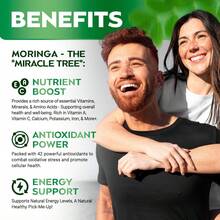 RosabeIIa Moringa Capsules | Pure Moringa Leaf Powder | Herbal Dietary Supplement | 60 Capsules (3 Bottles) - 3瓶 - 查看 2