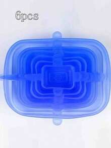 LINKOOL 6pcs Silicone Universal Bowl Lid, Pot Lid, Food Can Lid, Reusable Food Preservation Plastic Film, Kitchen Accessories - Multicolor - View 20