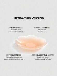 2/10 piezas Cubrepezones reutilizables e invisibles, diseño oculto antideslizante, adecuado para varias ocasiones - Rosa Pálido - Ver 4