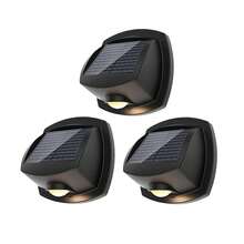 1pc LED 3-Color Solar Outdoor Light With 3-Level Dimming Function, Suitable For Porch, Backyard, Fence And Garden Decor Wall Lamp - 太陽能燈 - 查看 12
