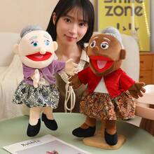 1个趣味卡通全身手偶毛绒玩具，互动家庭游戏，幼儿园讲故事道具，儿童生日/儿童节/母亲节/复活节礼物 - 彩色 - 查看 8