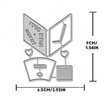 创意返校季模具、DIY剪贴簿相册和压花模板、贺卡制作工具、卡片纸切割工艺品、礼品卡制作模板模切。 - 銀色 - 查看 8