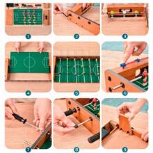 Mini Futbolito de Mesa Armable con 2 Pelotas - Negro - Ver 9