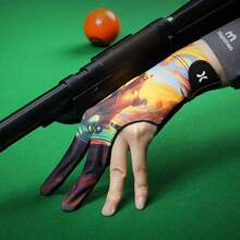 1pc Left Hand Lightweight Quick-Dry Professional Snooker Billiard Fingerless Glove, Breathable & Comfortable Billiard Sports Glove - Multicolor - View 1