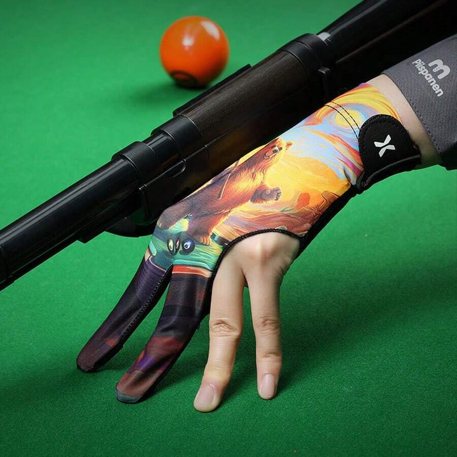 1pc Left Hand Lightweight Quick-Dry Professional Snooker Billiard Fingerless Glove, Breathable & Comfortable Billiard Sports Glove - Multicolor - View 1