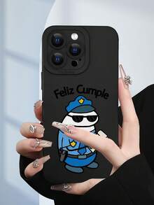 Ốp lưng Anime 2D trừu tượng, thiết kế độc đáo, sáng tạo, tối giản, cá tính, thích hợp làm quà tặng cho bạn bè, gia đình, người yêu hoặc chính bạn. Màu đen mờ, mềm mại, bảo vệ điện thoại, tương thích với Apple. Phiên bản quốc tế, không phải phiên bản nội địa. - màu đen - Xem 2