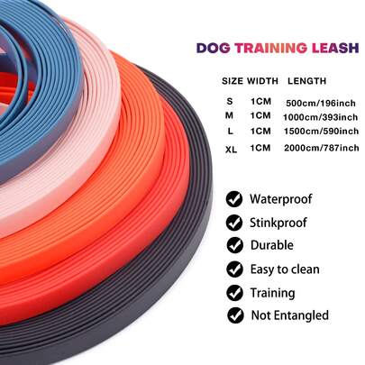PVC Dog Leash For Recall Training, Waterproof And Durable, Ideal For Outdoor Play And Small Dogs