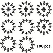 100个汽车挡泥板卡扣，保险杠边缘装饰卡扣，耐用塑料紧固件 - 适用于大多数车型，汽车维修零件，膨胀铆钉 - A - 查看 8
