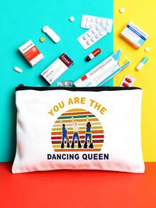 1pc LEVLO Mamma Musical Comedy Make Up Bag Mamma Fans Gift You Are The Makeup Zipper Pouch Bag, Make Up Bag - Multicolor - View 7