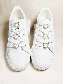 6pcs Fashionable Rhinestone Studded Pentagram & Round Shaped Alloy DIY Shoe Decorations - Multicolor - View 4