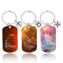 Constellation Keychain Constellation Key Ring With Split Ring, Constellation Design, Suitable For Backpack,Purse Decoration, Valentine's Day Gift - Silver - View 6