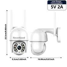 RecorGood YOOSEE 1个1080P 2.4G WiFi户外无线安防摄像头,采用5V低功耗和白色ABS外壳,具备移动侦测、双向语音和3种夜视模式,适用于家庭安防、宠物监控,也是圣诞节或万圣节装饰和礼物的绝佳选择。 - 白色 - View 10