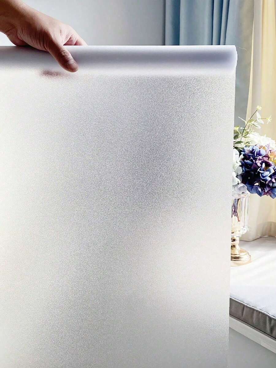 1 Roll Matte Privacy Window Film - Static Cling Removable Glass Sticker - UV Blocking Shade For Office, Meeting Room, Bathroom, Living Room - Multicolor - View 1