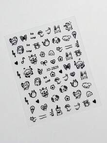 3/6/12张可爱卡通猫装饰贴纸，卡哇伊风格，适用于手账、日记本、剪贴簿、DIY笔记本装饰，也可用于学校、办公用品、剪贴簿、文具等，趣味贴纸，Kindle适用 - 多色 - 查看 5