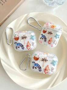 2个海龟、椰子壳耳机盒，沙滩元素透明耳机盒，附赠1个耳机盒支架，兼容耳机盒、耳机、 Pro 3、 Pro（第二代）、 3、 Pro、 1/2 - 椰島海龜透明殼+掛件 - 查看 4