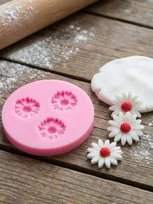 1pc Sunflower Candy Pudding Jelly Mold, DIY Cake Chocolate Silicone Mold, Baking Tool - Multicolor - View 5