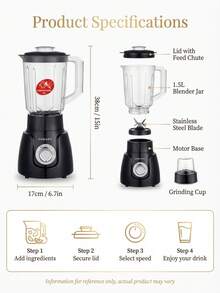 1 pieza Batidora personal tipo bala SOKANY 185, batidora multifuncional, moledora de alimentos, licuadora de hielo picado, con tecnología de pulso, apta para moler, mezclar, batir, hacer batidos y triturar hielo - Tipo de Enchufe A Japonés (100V) - Ver 5