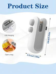 1pc Mini Bag Sealer 2-In-1 Portable Handheld Heat Sealer & Cutter,Magnetic Bag Sealing Machine,Heat Vacuum Sealer For Chip Bags,Sandwich Bags,Cereal Bags,Snack Bags,Plastic Bags,Food Storage Containers,Fresh Keeping For Fruits,Cookies, Nuts, Coffee - Multicolor - View 3