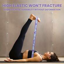 瑜伽弹力带，带数字阻力，适用于拉伸运动训练，柔韧性好，可用于瑜伽、拉丁舞和体操。 - 彩色 - 查看 10
