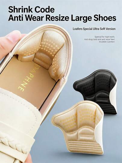 鞋跟贴，加厚半码鞋垫，适用于宽松高跟鞋，鞋子过大时可调整，适合女士高跟鞋、鞋子、男士运动鞋、正装鞋，日常穿着、返校季、靴子配件、户外、运动、旅行、居家、办公、学校、节日礼物
