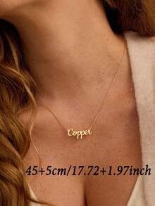 1 Stück personalisierte [Kundenname] Damenkette, Edelstahl Schmuck, Damenkette, Damenschmuck, minimalistisches Geschenk, geeignet für den Alltag und festliche Anlässe, geeignet als Jahrestags- oder Geburtstagsgeschenk für die Freundin, Valentinstag Geschenk, Ramadan, Eid Al-Fitr, Geburtstag Geschenk, Jahrestags Geschenk, St. Peter's Park Feiertags Geschenk, Muttertags Geschenk für Mama, personalisiertes Kundengeschenk - Verschiedenfarbig - Übersicht 4