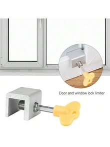 5pcs Adjustable Sliding Window Locks, Aluminum Alloy Window Stopper With Key, Suitable For Horizontal Sliding Doors And Windows - Multicolor - View 11
