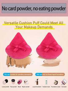 24pcs/15pcs/8pcs/5pcs Triangle Makeup Sponge Puff, Soft Powder Puff For Loose Powder, Face Setting, Body Powder, Makeup Blender Sponge Set, Beauty Makeup Tools - Hot Pink - View 6