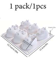 1Pc 3D Easter Bunny Rabbit Silicone Mold 6 Cavity DIY Baking Tool For Mousse Cake Chocolate Jelly Pudding Ice Cream Soap Candle Making Party Supplies - White - View 12