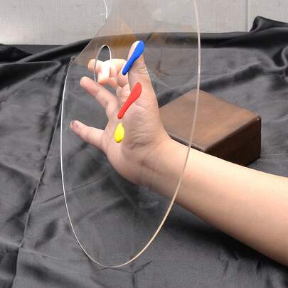 12x16in/8x12in Acrylic Paint Palette Clear Art Palette Easy Clean Transparent Non-Stick Oil Paint Palette With Protective Kraft For DIY Craft Art Painting Plate