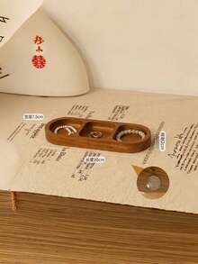 This 1pc Multi-Functional Wooden Jewelry Box Can Be Used As A Storage Box, As Well As A Watch And Jewelry Organizer. Its Compact Design Saves Space And Is Also Suitable For Storing Cosmetics. It Is An Excellent Home Decor Piece, Perfect For Placing In The Bedroom Or Living Room, And Also A Great Holiday Gift, Especially For Mother's Day. - Multicolor - View 9