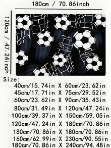1入組足球圖案地毯，現代化聚酯纖維地墊，全季節適用，房間裝飾 - 彩色 - 查看 13