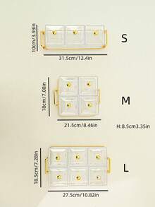 Bộ 1 hoặc 3/4/6 khay đựng bánh quy bán lẻ, bộ đồ dùng tiệc tùng, ngày lễ, có thể tái sử dụng. - Trong sáng - Xem 13